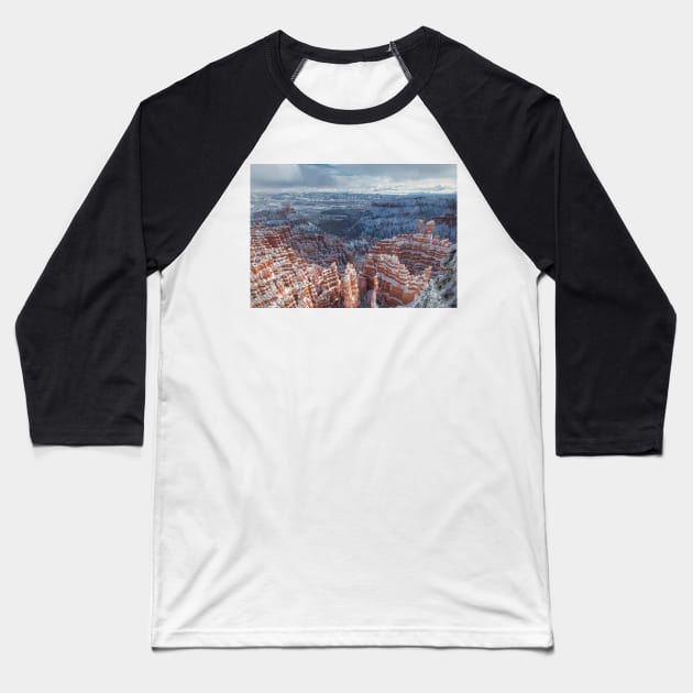 Bryce Canyon NP Winter Baseball T-Shirt by dawn2dawn